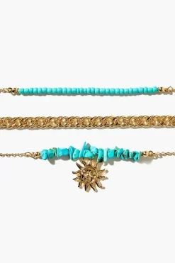 Sun Charm Bracelet Set