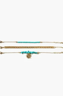 Sun Charm Bracelet Set