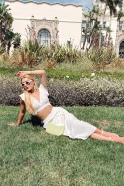 Surplice Crop Top & Skirt Set