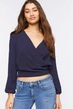 Surplice Long-Sleeve Top