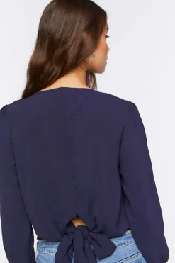 Surplice Long-Sleeve Top