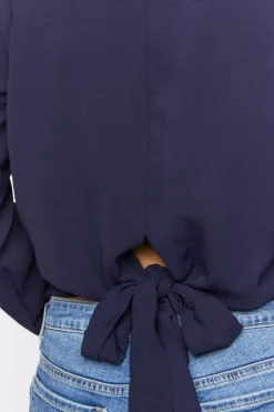 Surplice Long-Sleeve Top