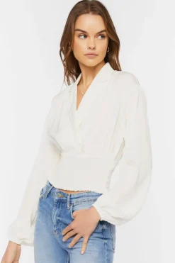 Surplice Smocked Top