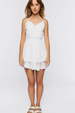 Surplice Tiered Mini Dress