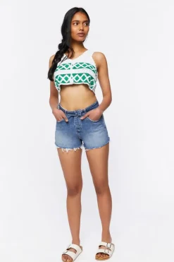 Sweater-Knit Crochet Crop Top