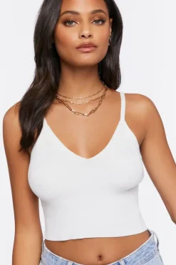 Sweater-Knit Cropped Cami
