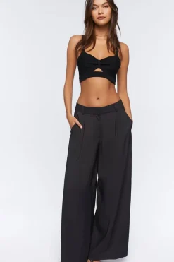 Sweater-Knit Cutout Crop Top
