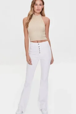Sweater-Knit Halter Top