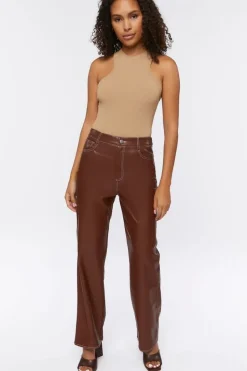Sweater-Knit Racerback Bodysuit