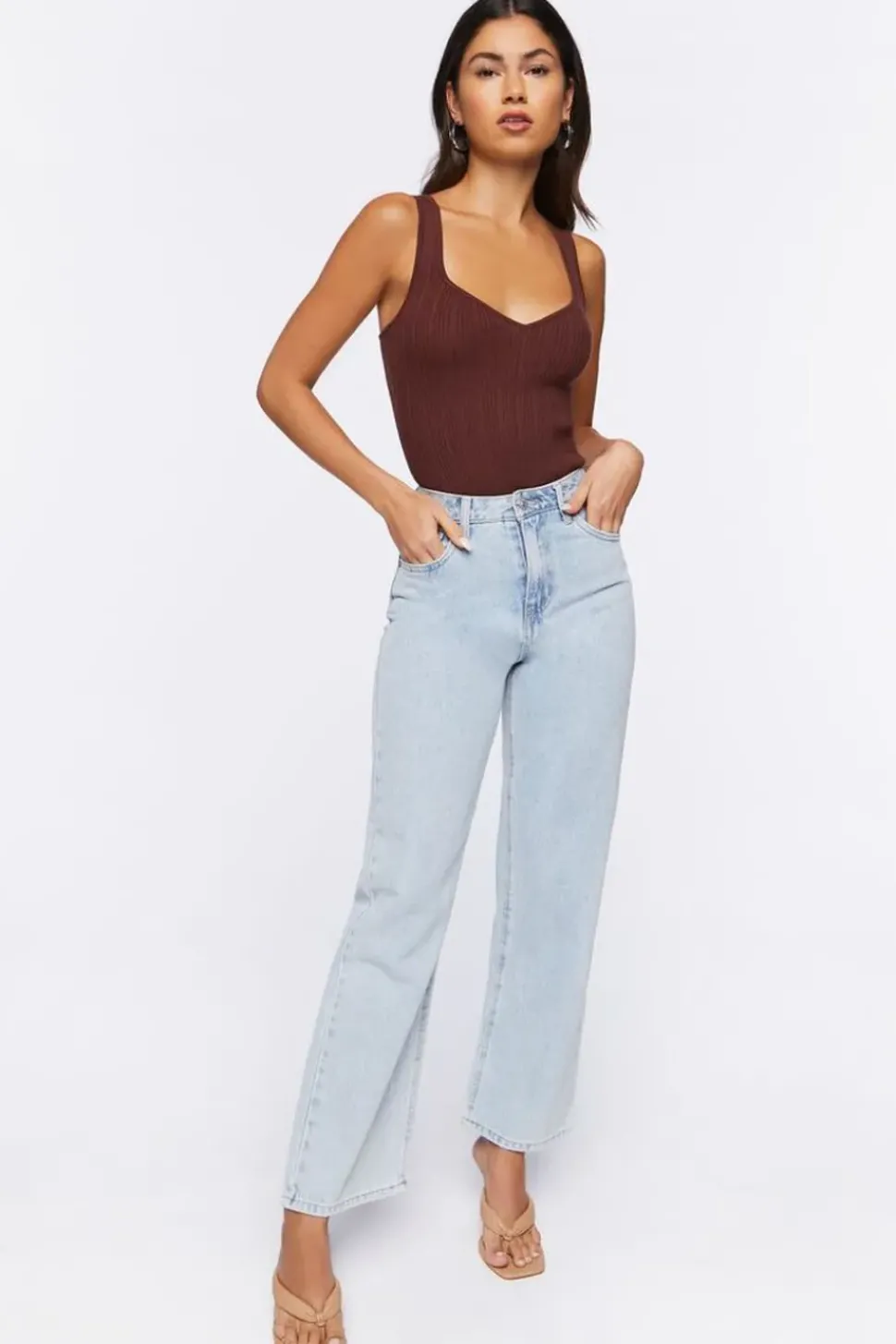 Sweater-Knit Tank Bodysuit