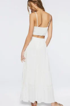 Sweetheart Cropped Cami & Maxi Skirt Set