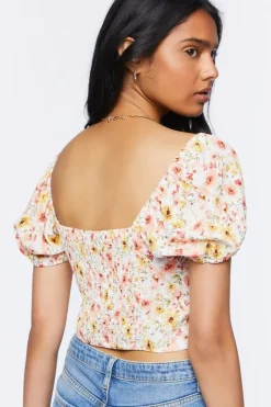 Sweetheart Floral Print Top