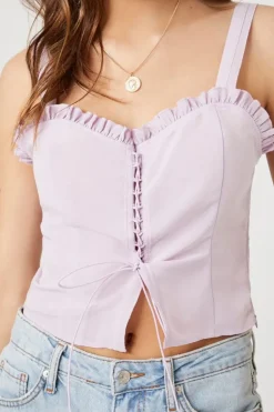 Sweetheart Lace-Up Crop Top