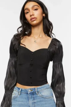 Sweetheart Tiered-Sleeve Top