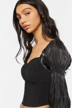 Sweetheart Tiered-Sleeve Top
