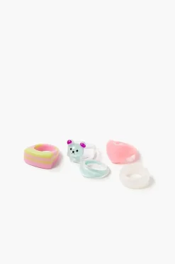 Teddy Bear Cocktail Ring Set