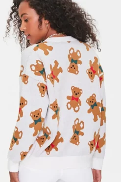 Teddy Bear Print Sweater