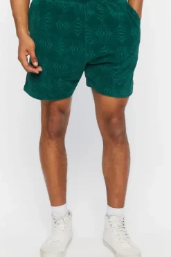 Textured Abstract Print Shorts
