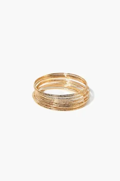 Textured Bangle Bracelet Set