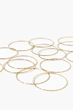 Textured Bangle Bracelet Set