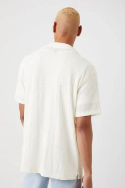 Textured Button-Up Shirt