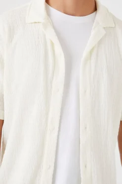 Textured Button-Up Shirt
