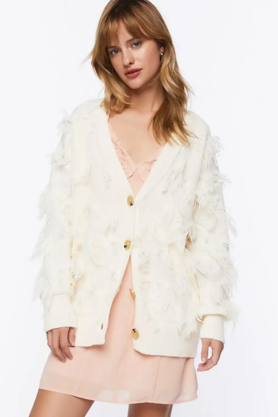 Textured Cardigan Sweater