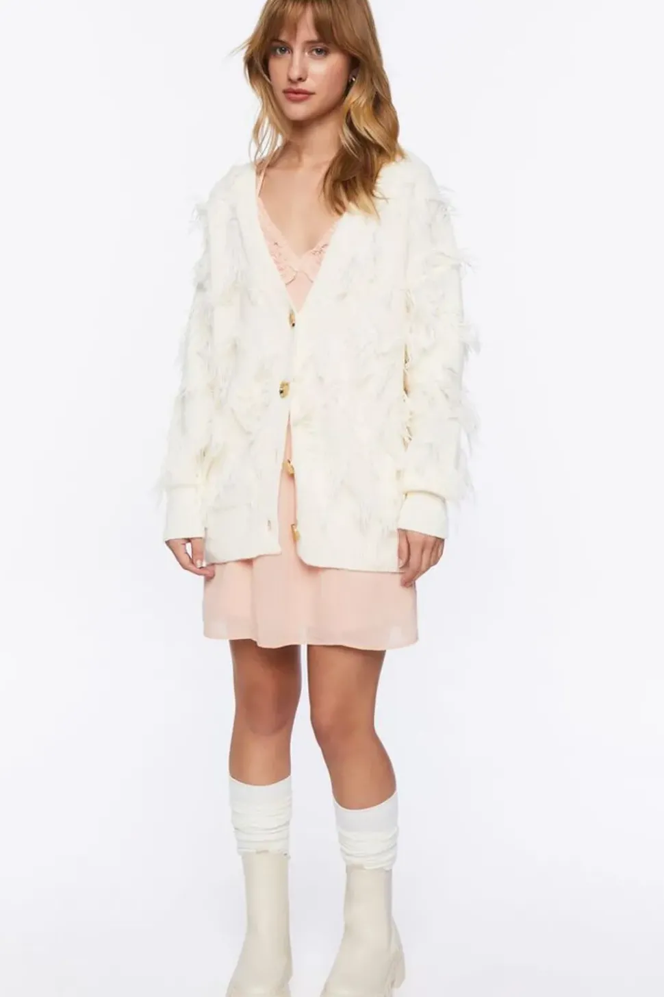 Textured Cardigan Sweater