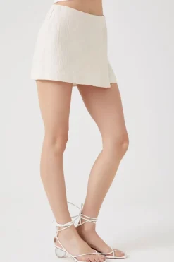 Textured Cotton Skort