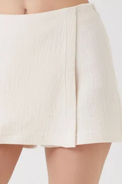 Textured Cotton Skort