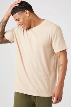 Textured Crew Neck Tee