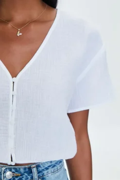 Textured Crop Top