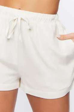 Textured Drawstring Shorts