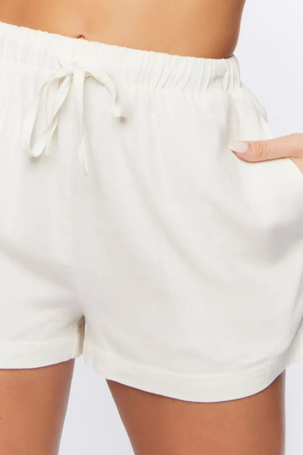 Textured Drawstring Shorts