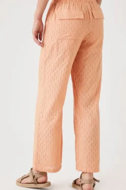Textured Drawstring Wide-Leg Pants