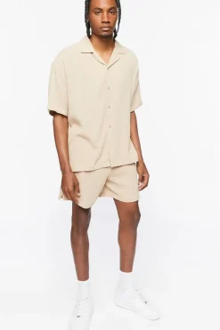 Textured Drop-Sleeve Shirt