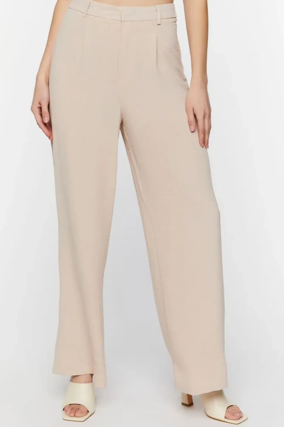 Textured High-Rise Trousers