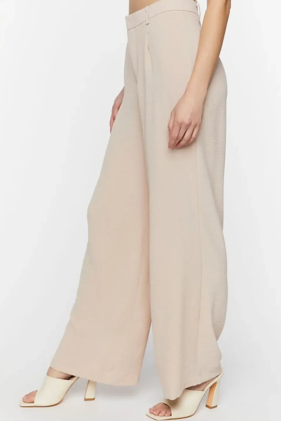 Textured High-Rise Trousers