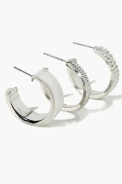 Textured Hoop Earring Set
