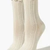 Textured Lettuce-Edge Crew Socks