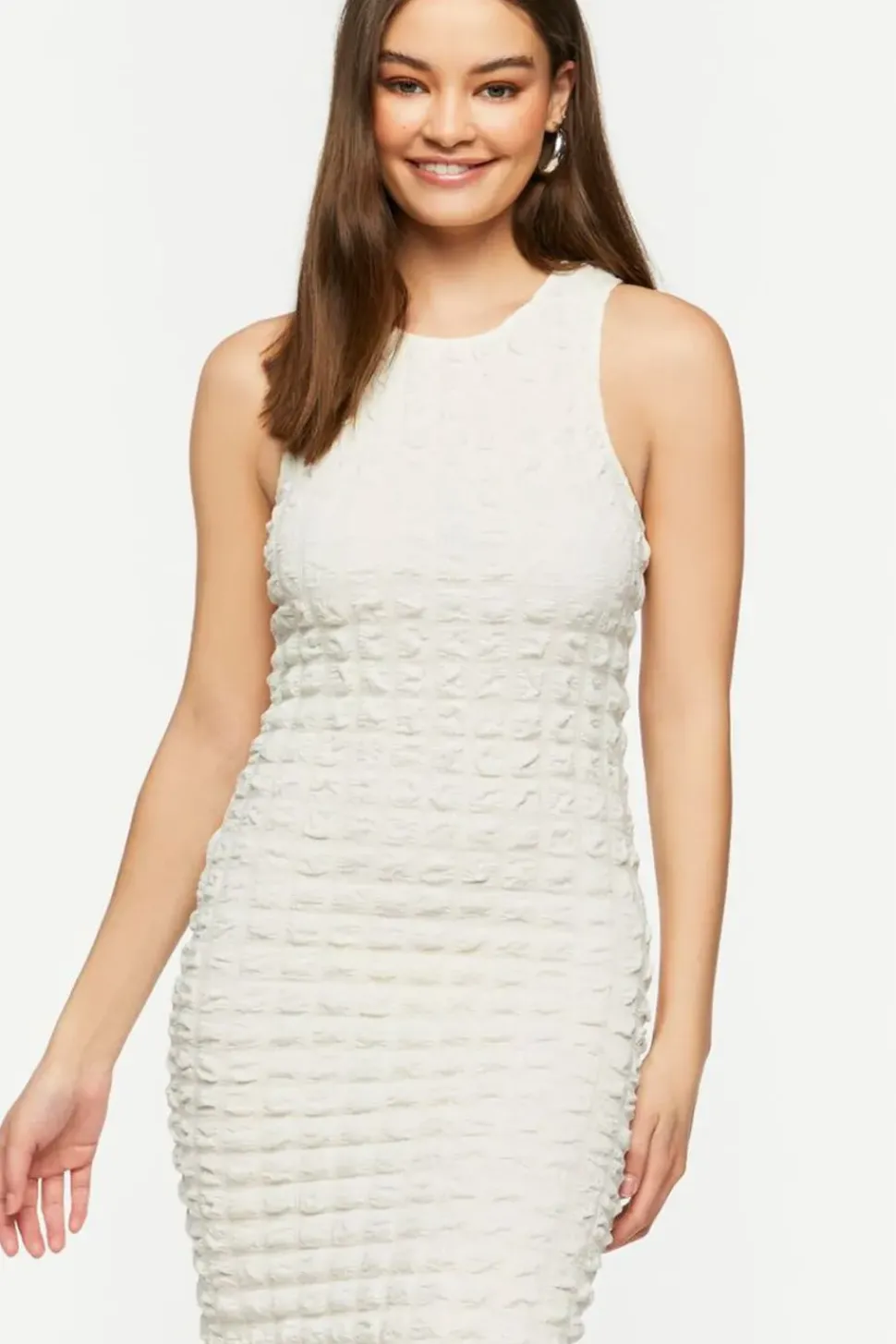 Textured Sleeveless Mini Dress