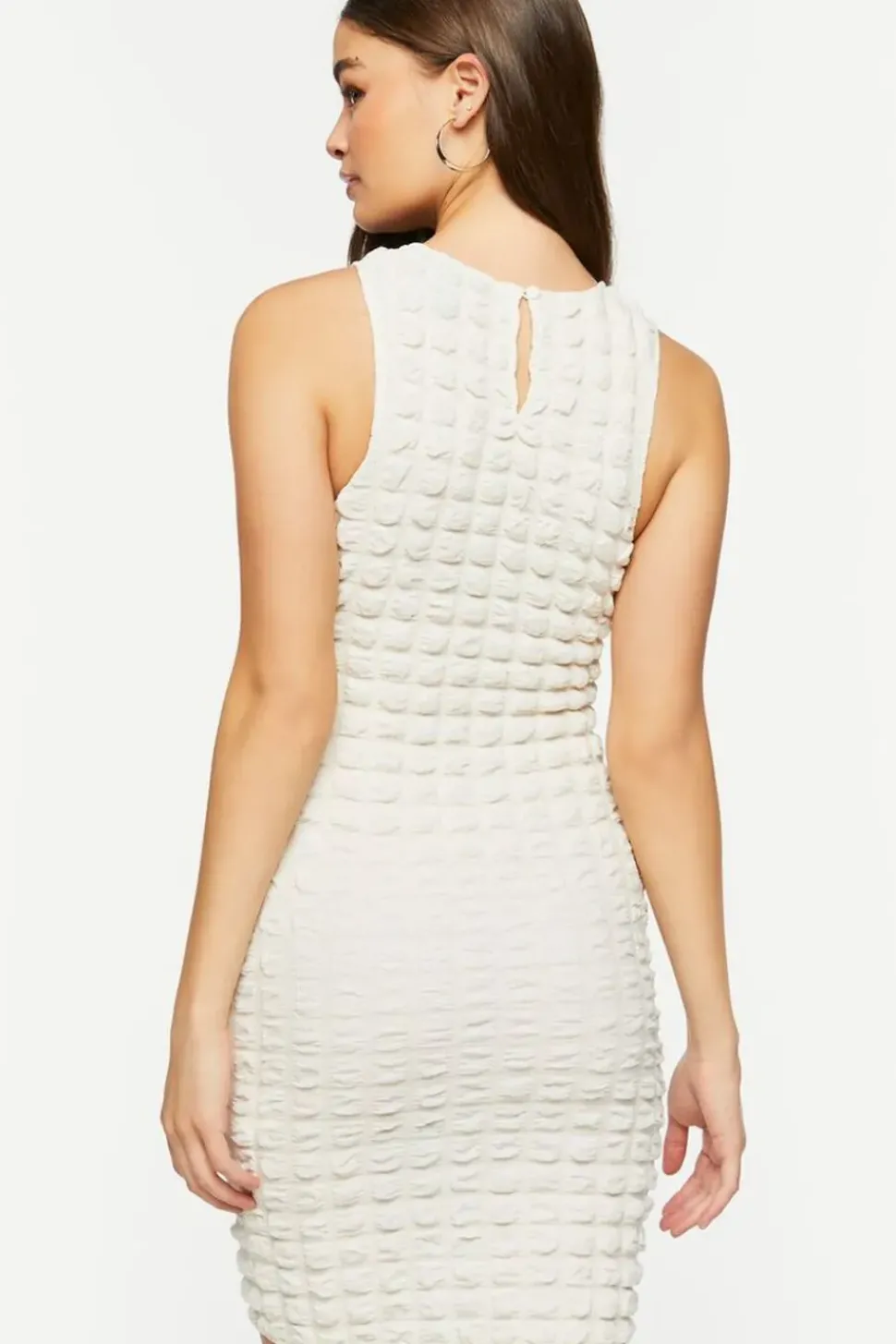 Textured Sleeveless Mini Dress
