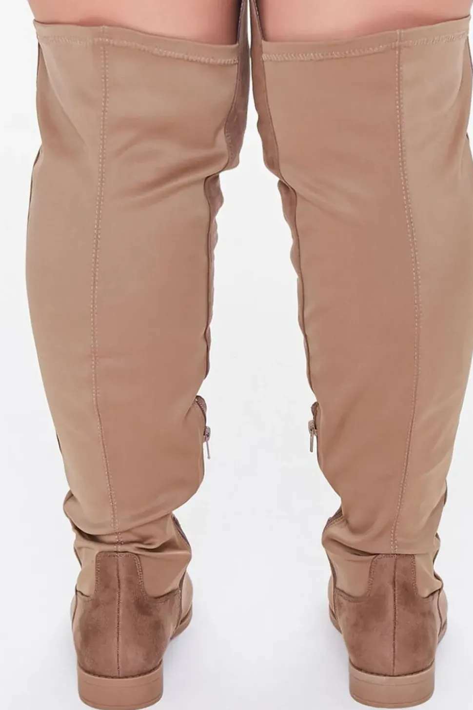 Thigh-High Faux Suede Boots (Wide)