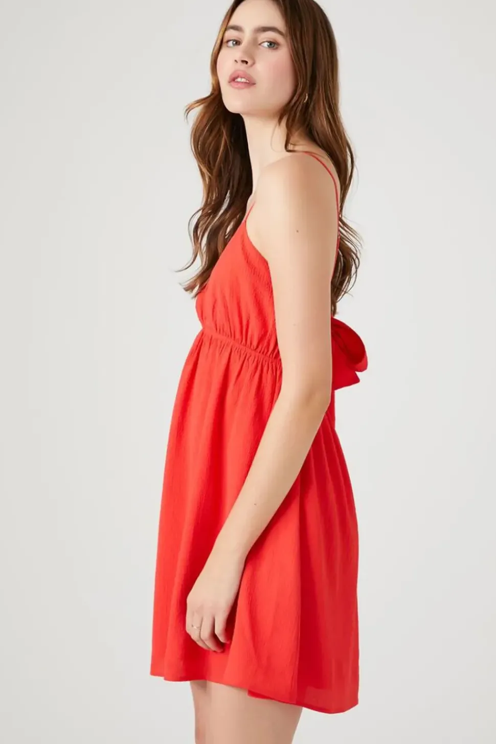 Tie-Back Babydoll Mini Dress