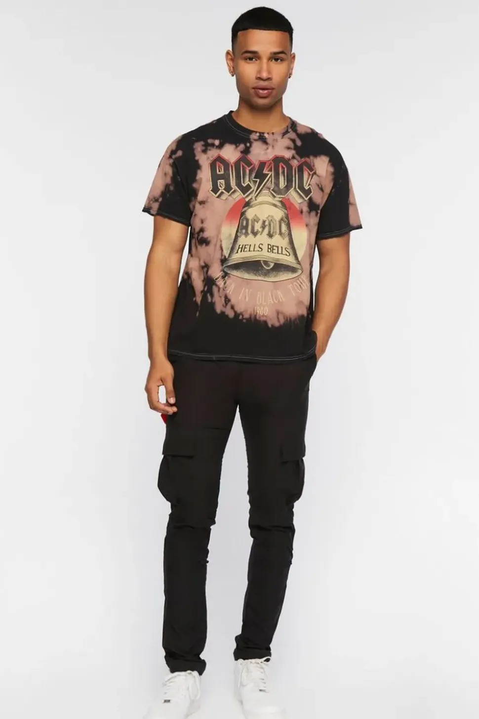 Tie-Dye Acdc Hells Bells Graphic Tee