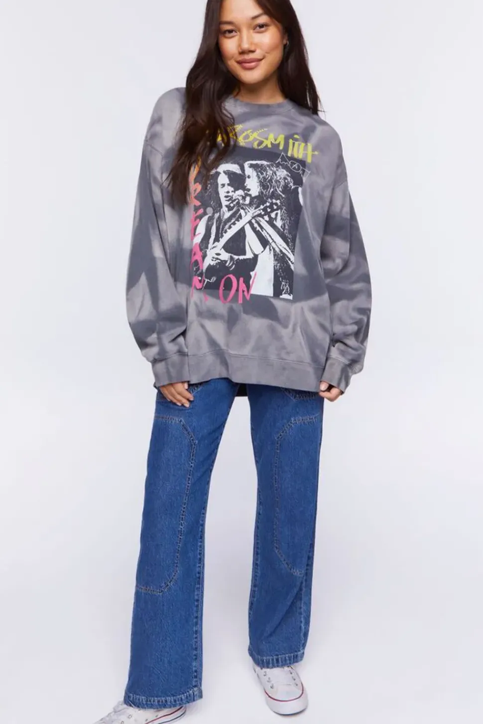 Tie-Dye Aerosmith Graphic Pullover