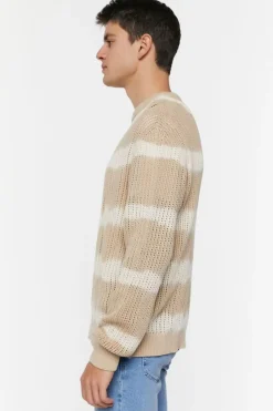 Tie-Dye Striped Sweater