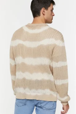 Tie-Dye Striped Sweater