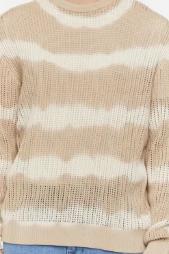 Tie-Dye Striped Sweater