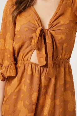 Tie-Front Cutout Romper